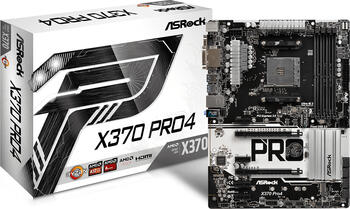 ASRock X370 Pro4 Sockel AM4 ATX-Mainboard 4x DDR4 max. 64GB, VGA, DVI-D, HDMI 1.4, USB-C 3.0