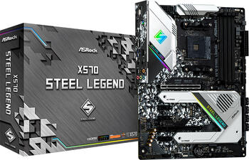 ASRock X570 Steel Legend, ATX Mainboard, 4x DDR4, max. 128GB, 1x HDMI 2.0, 1x USB-C 3.1