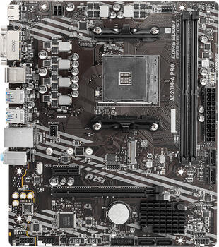 MSI A520M-A Pro, µATX Mainboard, 2x DDR4, max. 64GB, 1x DVI-D, 1x HDMI 2.1