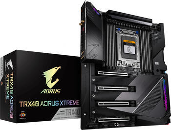 Gigabyte TRX40 Aorus Xtreme, RGB Sockel TRX4 XL-ATX-Mainboar 8x DDR4 max. 256GB, Bluetooth 5.0 + WLAN