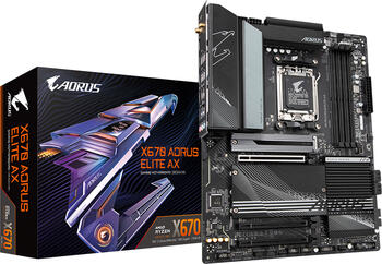 Gigabyte X670 AORUS Elite AX, ATX Mainboard, 4x DDR5, HDMI 2.0, USB-C 3.2