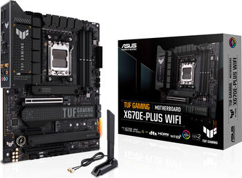 ASUS TUF Gaming X670E-Plus Wi-Fi 6E, ATX Mainboard, 4x DDR5, max. 128GB, 1x HDMI 2.1, 1x USB-C 3.2, 1x USB-C 3.1