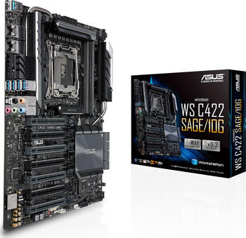 ASUS WS C422 Sage/10G, E-ATX Mainboard, 8x DDR4, 512GB, 1x USB-C 3.1