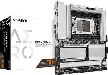 GIGABYTE TRX50 AERO D, Server-Maiboard, Sockel AMD sTR5, 4x DDR5 max. 1TB (RDIMM-3DS)