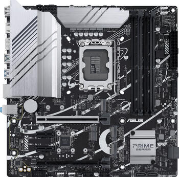 ASUS Prime Z790M-PLUS D4, Sockel 1700, µATX-Mainboard, 4x DDR4 max. 128GB, 1x USB-C 3.2 (20Gb/s)