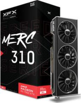 XFX Speedster MERC 310 Radeon RX 7900 XTX Black Edition, 24GB GDDR6 Grafikkarte, HDMI, 3x DP