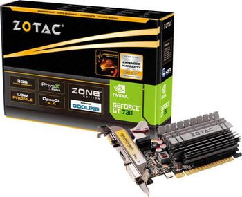 Zotac GeForce GT 730 (GK208) passiv, 2GB DDR3 , Grafikkarte 