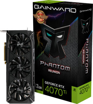 Gainward GeForce RTX 4070 Ti Phantom Reunion GS, 12GB GDDR6X Grafikkarte, HDMI, 3x DP