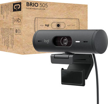 Logitech BRIO 505, 1x USB-C (Buchse), 1920x1080 (30fps), 1280x720 (60fps)