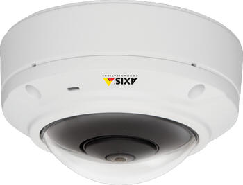 Axis M3037-PVE, 5 MP Outdoor Mini-Dome Netzwerkkamera, PoE 360° Panorama, Lautsprecher, Mikrofon, SIP
