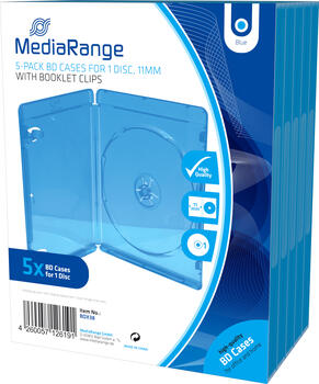 MediaRange Blu-ray Videobox Retail-Pack Single 5er Pack 