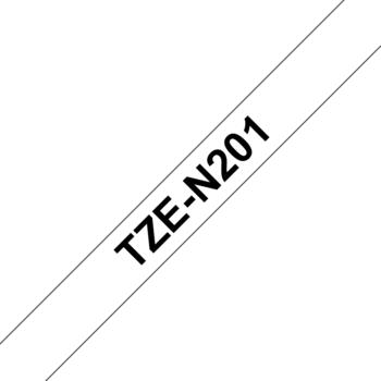 Brother TZe-N201 Beschriftungsband 3.5mm, schwarz/weiß 