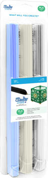 75er-Pack 3Doodler Create+ Filament PLA, blau, durchsichtig, weiß durchsichtig - Polar Ice Mix