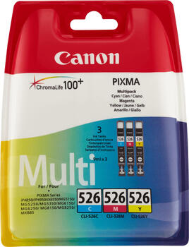 Canon Tinte CLI-526 Colorpack, cyan, magenta, gelb 