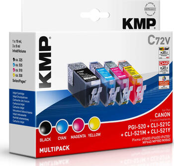 KMP C72V kompatibel zu Canon PGI-520/CLI-521 Multipack 