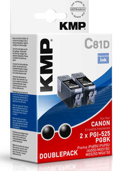 KMP C81D kompatibel zu Canon PGI525PGBK schwarz 2er Pack 