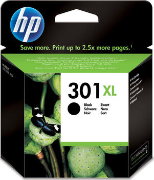 HP 301XL Schwarz Tintenpatrone mit hoher Reichweite Original 480 Seiten