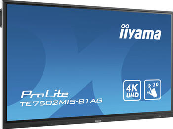 75 Zoll iiyama ProLite TE7502MIS-B1AG 4K, Multi-Touch mit integrierter Whiteboard-Software