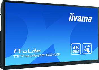 75 Zoll iiyama ProLite TE7504MIS-B2AG, 4K, Multi-Touch mit integrierter Whiteboard-Software