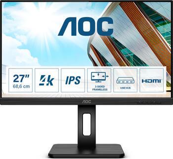 27 Zoll AOC U27P2, 68.6cm TFT, FreeSync, 4ms (GtG), 1x HDMI 2.0, 1x DisplayPort 1.2