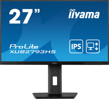 27 Zoll iiyama ProLite XUB2793HS-B5, 68.6cm TFT, 4ms (GtG), 1x HDMI, 1x DisplayPort