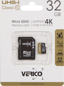 32 GB Verico microSDXC, UHS-I lesen 85MB/s, schreiben 20MB/s, inkl. SD-Adapter