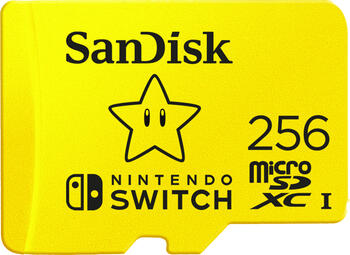 256 GB SanDisk Nintendo Switch microSDXC Speicherkarte, lesen: 100MB/s, schreiben: 90MB/s