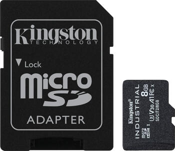 8 GB Kingston Industrial Temperature Gen2 microSDHC Kit Speicherkarte, lesen: 100MB/s