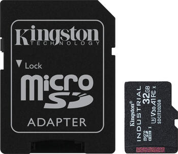 32 GB Kingston Industrial Temperature Gen2 microSDHC Kit Speicherkarte, lesen: 100MB/s