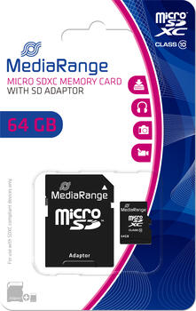 64GB MediaRange Kit Class10 microSDXC Speicherkarte 