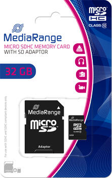 32GB MediaRange Kit Class10 microSDHC Speicherkarte 