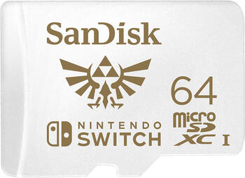 64GB SanDisk Nintendo Switch R100/W60 microSDXC V2, UHS-I U3, Class 10