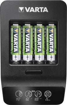 Varta LCD Smart Charger+ für AA/AAA und USB-Geräte schwarz 