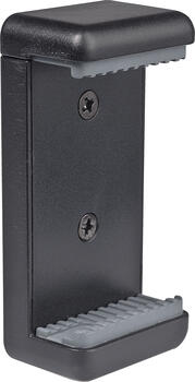 Kaiser Fototechnik Smartphone-Halter, schwarz, mit 3 Stativgewinden 1/4 und gummierter Schnellklemme