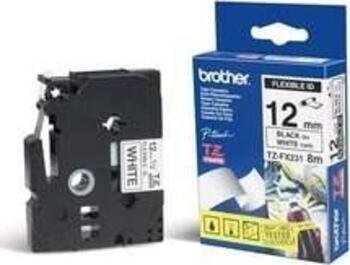 Brother TZeFX231 Schriftbandkassette 12mm, schwarz auf weiß 