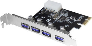 PCIe Karte LogiLink 4x USB 3.0 Schnittstellenkarte 