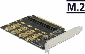 Delock PCI Express x16 Karte zu 4 x intern NVMe M.2 Key M - Bifurcation