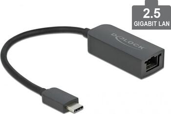 Delock Adapter USB Type-C Stecker zu 2,5 Gigabit LAN kompakt 