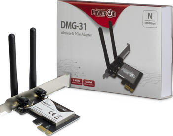 Inter-Tech PowerOn DMG-31, 2.4GHz Wi-Fi 4, PCIe x1 