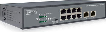 Digitus Professional DN-953 Desktop Switch, 10x RJ-45, PoE+, Backplane: 2Gb/s