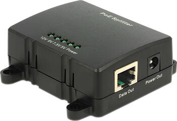 Delock Gigabit PoE+ Splitter 802.3at, 1x DC, 1x RJ-45 5V, 7,5V, 9V, 12V, maximal 2 Ampere