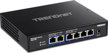 TRENDnet TEG-S Desktop 2.5G Gigabit Switch, 6x RJ-45, Backplane: 60Gb/s, lüfterlos, Metallgehäuse