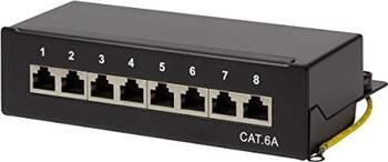 LogiLink Patchpanel Tisch/Wand Cat.6a STP 8 Ports 