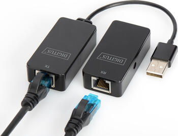 Digitus USB 2.0 Extender, 2x 100Base-TX, USB 2.0 