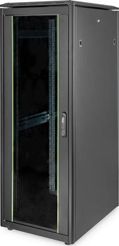 Digitus Professional DN-19 Unique Serie 32HE Serverschrank, Glastür, schwarz, 800mm tief