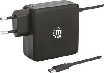 Manhattan Power Delivery USB-Netzteil 60W mit integriertem USB-C-Kabel schwarz