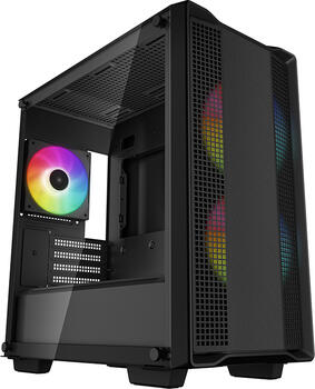 DeepCool CC360 ARGB schwarz, Glasfenster µATX-MidiTower