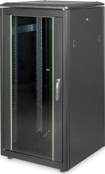 Digitus Professional DN-19 Unique Serie 22HE Serverschrank, Glastür, schwarz, 600mm tief