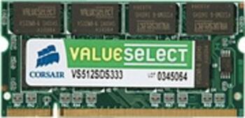 DDRRAM 512MB DDR-333 Corsair ValueSelect SO-DIMM, CL2.5 