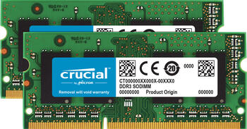 DDR3RAM 2x 4GB DDR3L-1600 Crucial SO-DIMM, CL11 Kit 